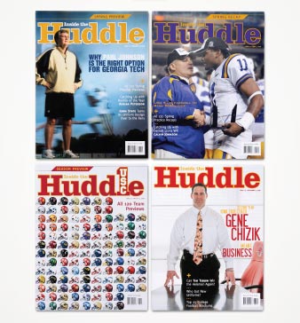 Steven Little Inside the Huddle magazine cover design